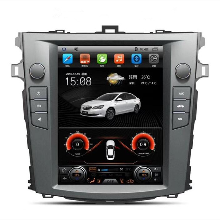 Applicable to 08-12 Toyota Carolina Android Smart All-in-One Navigation Machine 10.4-Inch Vertical Screen Cross-Border Delivery