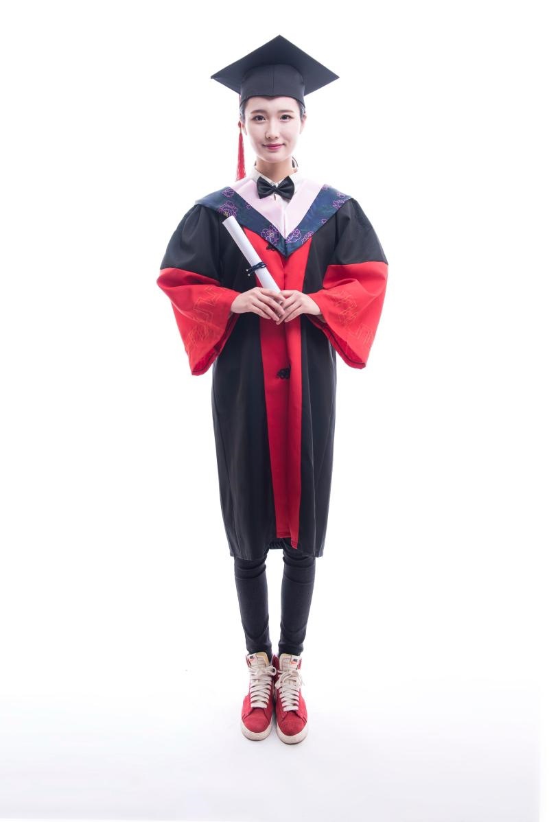 学士服 大学生毕业礼服 博士服文科演出的服搭配帽子硕士服成人礼