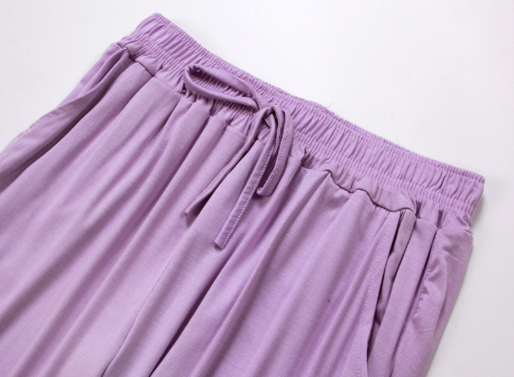 厂家直销春夏新款 大码宽松莫代尔女裤直筒裤跳舞裤瑜伽裤