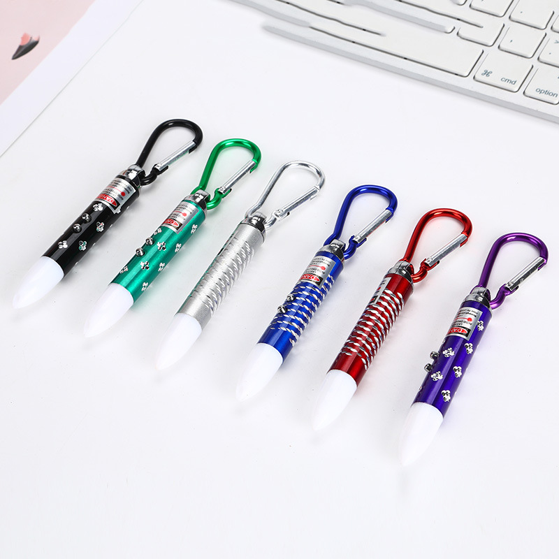 Multifunctional Hanging Card Carved Plum Mixed Bullet Three-in-One Laser Light Infrared Small Flashlight