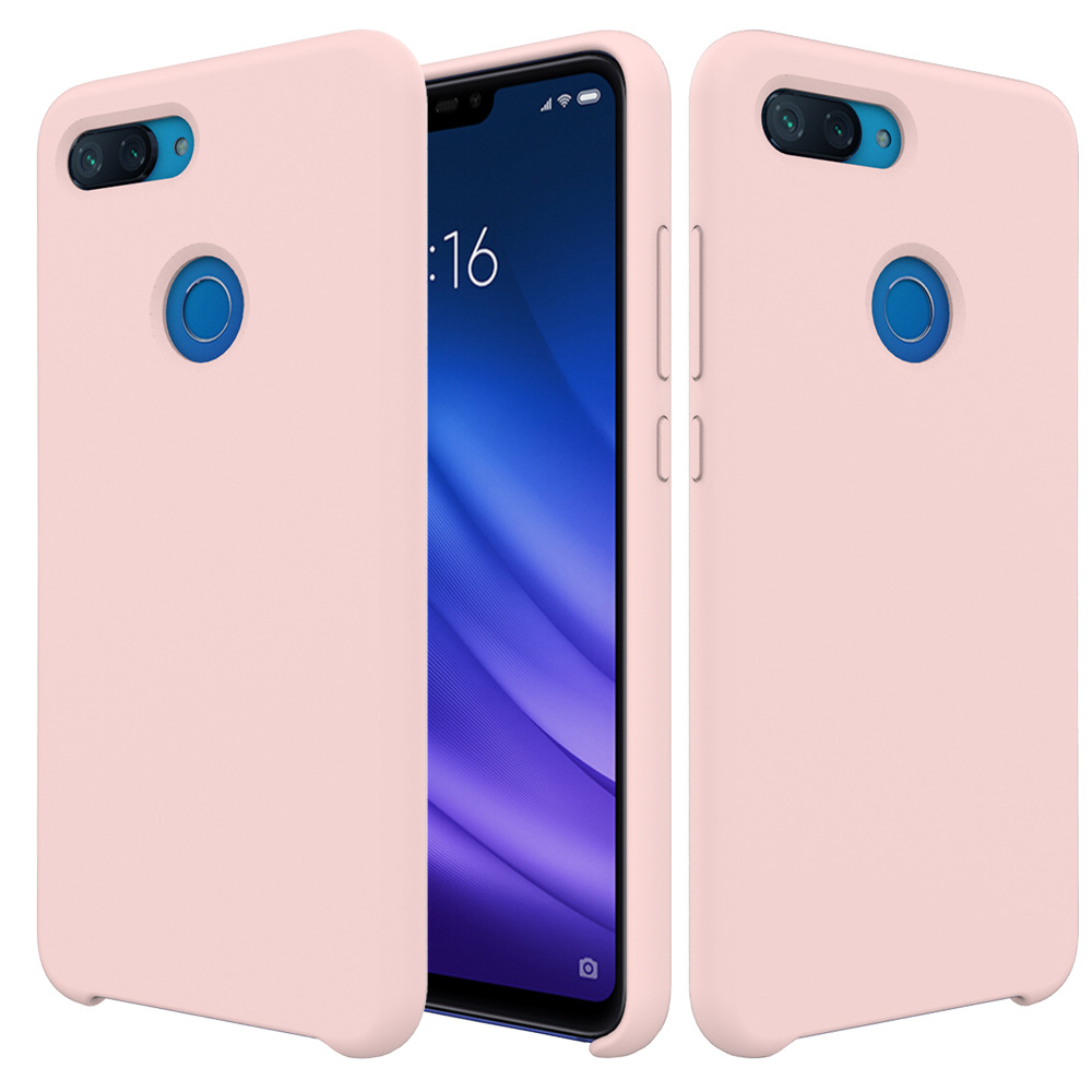 爆款官网同款小米8lite仿原液态硅胶套 超纤绒柔肤手感三包保护套