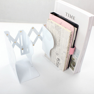 韬尔伸缩书立学生用简易收纳放书架创意高中生桌面折叠书挡书立架