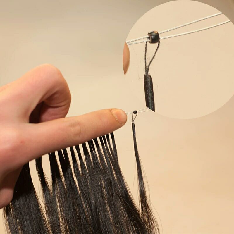 8d接发真发隐形无痕超声波接发纳米无痕v型接发指甲发自己接发