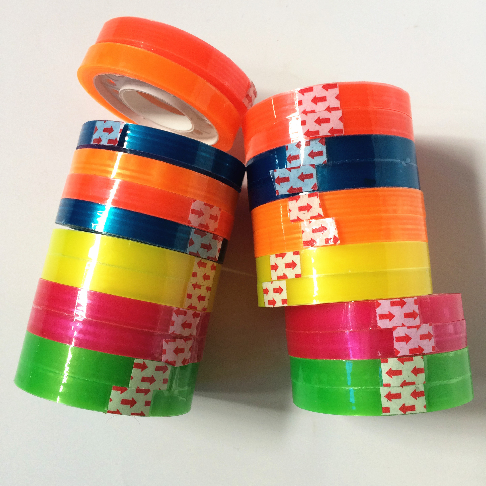 现货供应 彩色透明办公小胶带 手工胶布 diy透明胶带 宽8mm 厚7mm