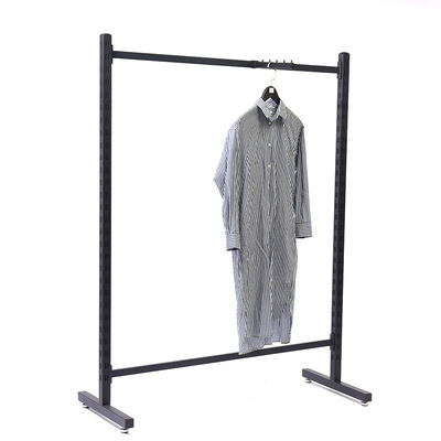 简约男女运动服装店衣架展示架落地式衣服架38方t字架黑色晾衣架