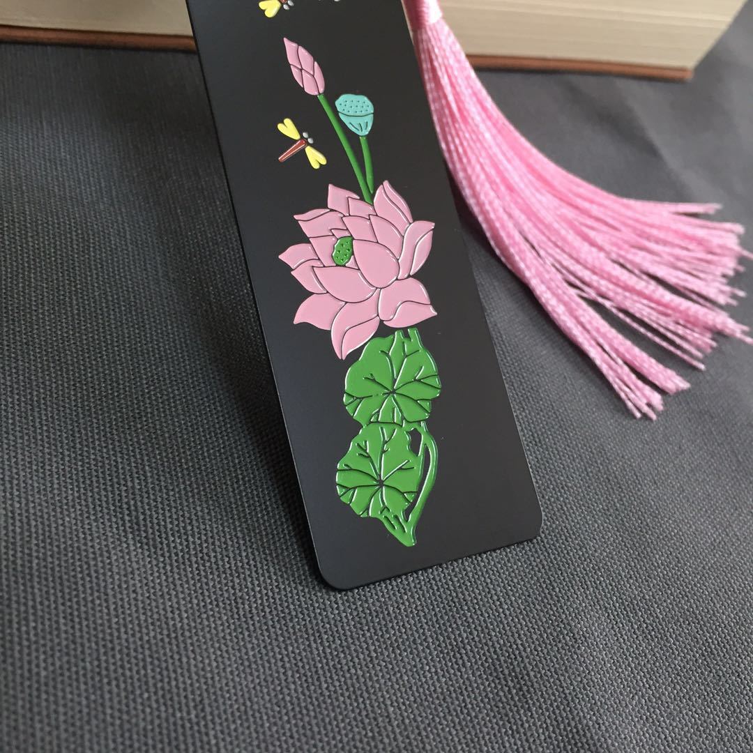 人气爆款金属寖金图案书签 童年金属蜻蜓书签 黄铜金属书签定制