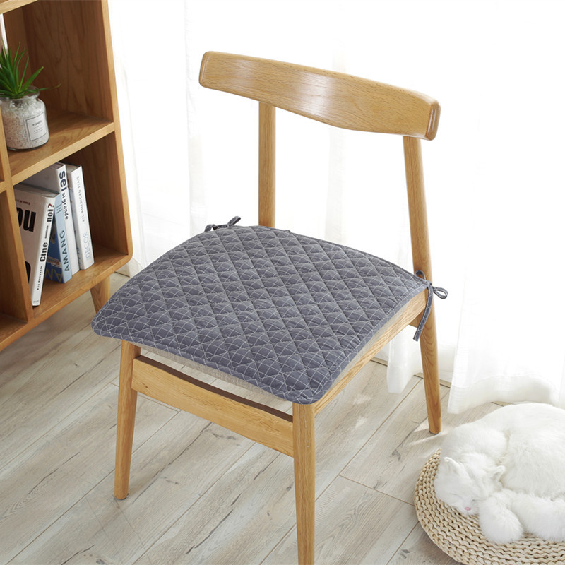 Pujiang Jiajia Cool Cotton Plaid Chair Cushion Cushion Square Simple Japanese Style Office Seat Cushion Cross-Border in Stock Wholesale