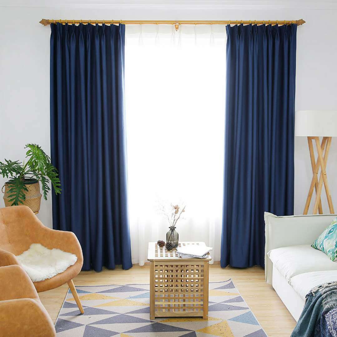 北欧物理全遮光窗帘布 加厚全遮光窗帘 高塔夫卧酒店窗帘