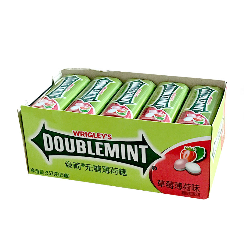 绿箭无糖薄荷糖铁盒约35粒23.8g*15个口气清新清凉糖果方便随身装