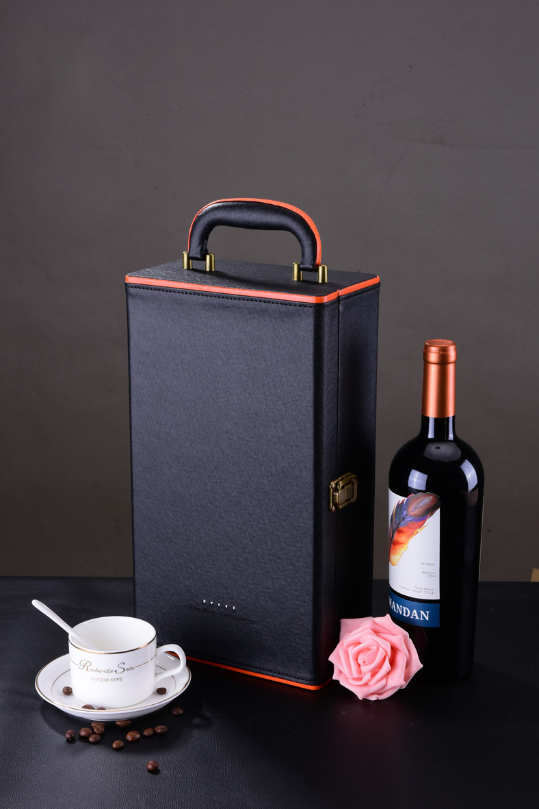 经典红酒包装盒 金边红酒礼盒 葡萄酒酒盒红酒六只装批发