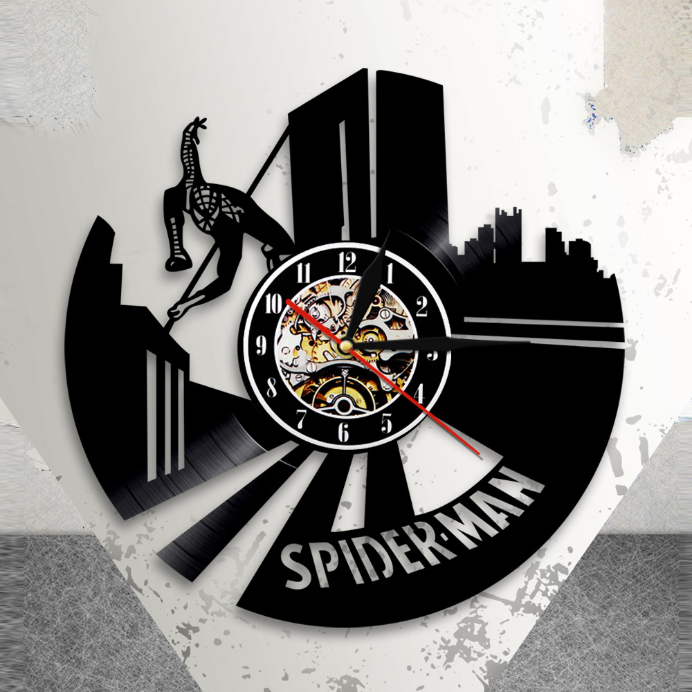 英雄归来蜘蛛六款创意时钟 挂钟卧室客厅 咖啡店 休闲会所挂钟