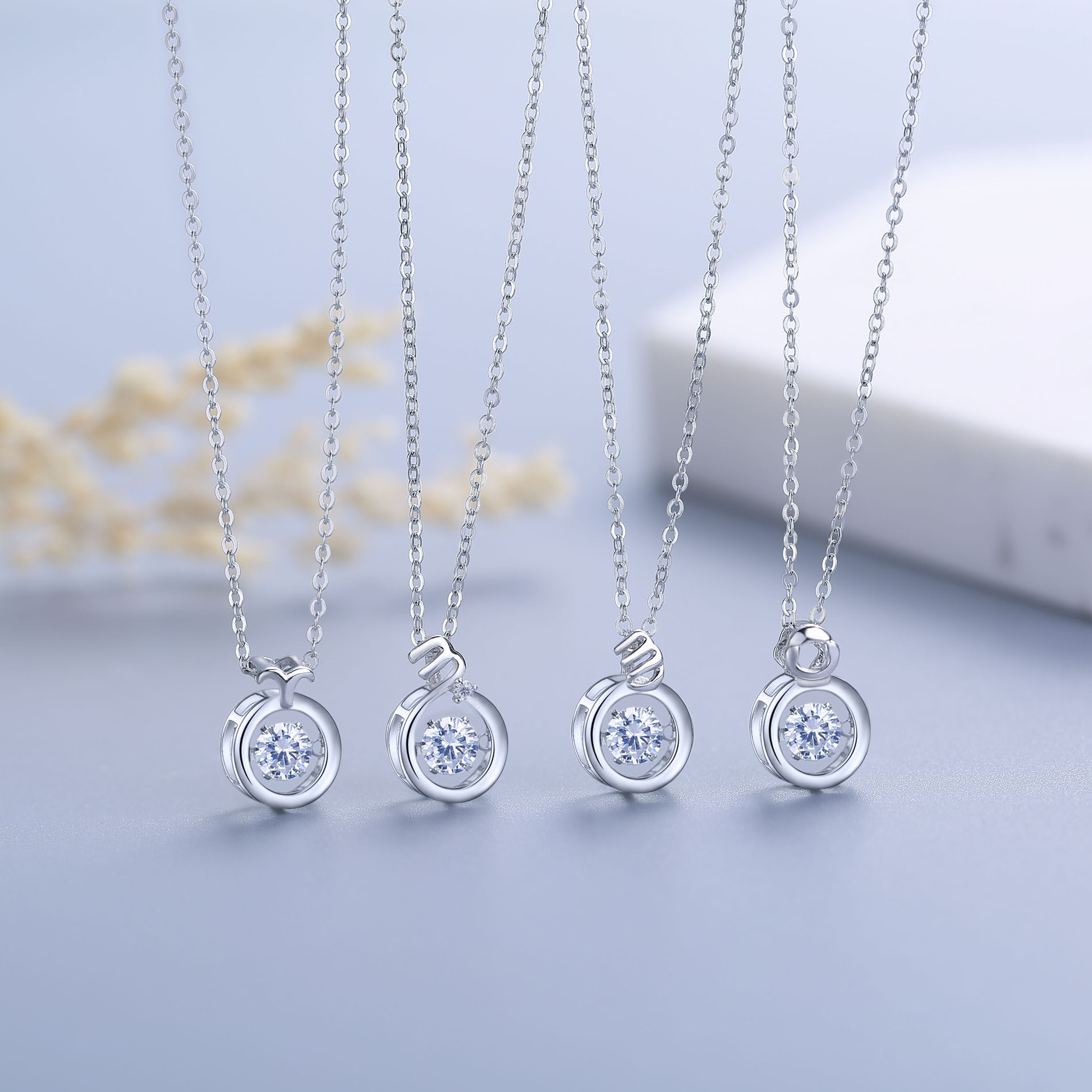 s925银饰品十二星座灵动女款项链短款锁骨颈链套链 厂家直销