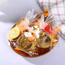 源头工厂蝴蝶结金币黑巧克力2.5kg袋装蛋糕装饰摆件婚庆典喜糖