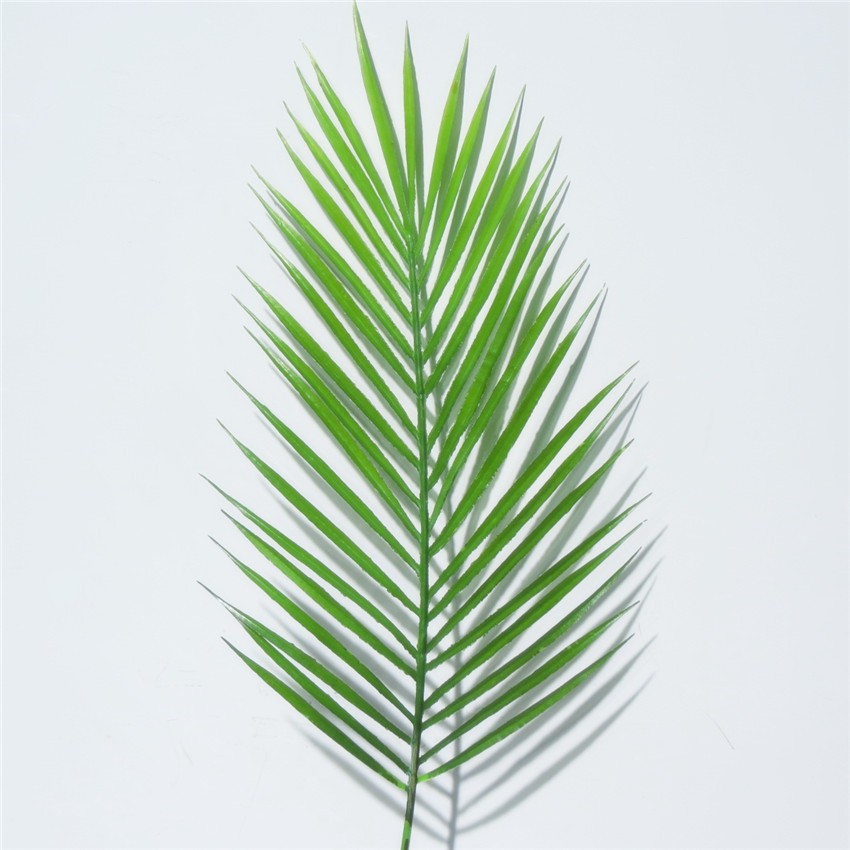 棕榈叶单支 散尾葵仿真假叶子绿植棕榈叶扇形叶子植物墙插花配材