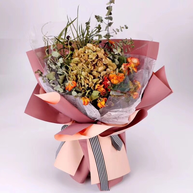 鑫尚迷你双色欧亚纸包花纸 花店鲜花包装材料 花艺资材花束包装纸