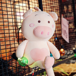 新款软体贝贝猪毛绒玩具卡通羽绒棉弹力猪公仔玩偶抱枕情人节礼品
