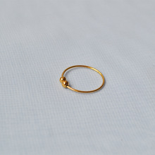日韩精品 黄铜电镀加厚真金精致小巧双球戒指简约气质