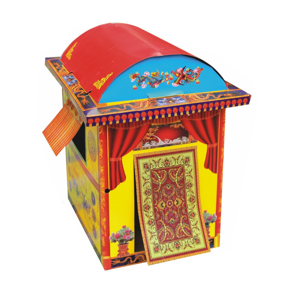 殡葬纸扎 小轿子 仙乐纸扎制作厂家直供 祭祀白事纸活用品