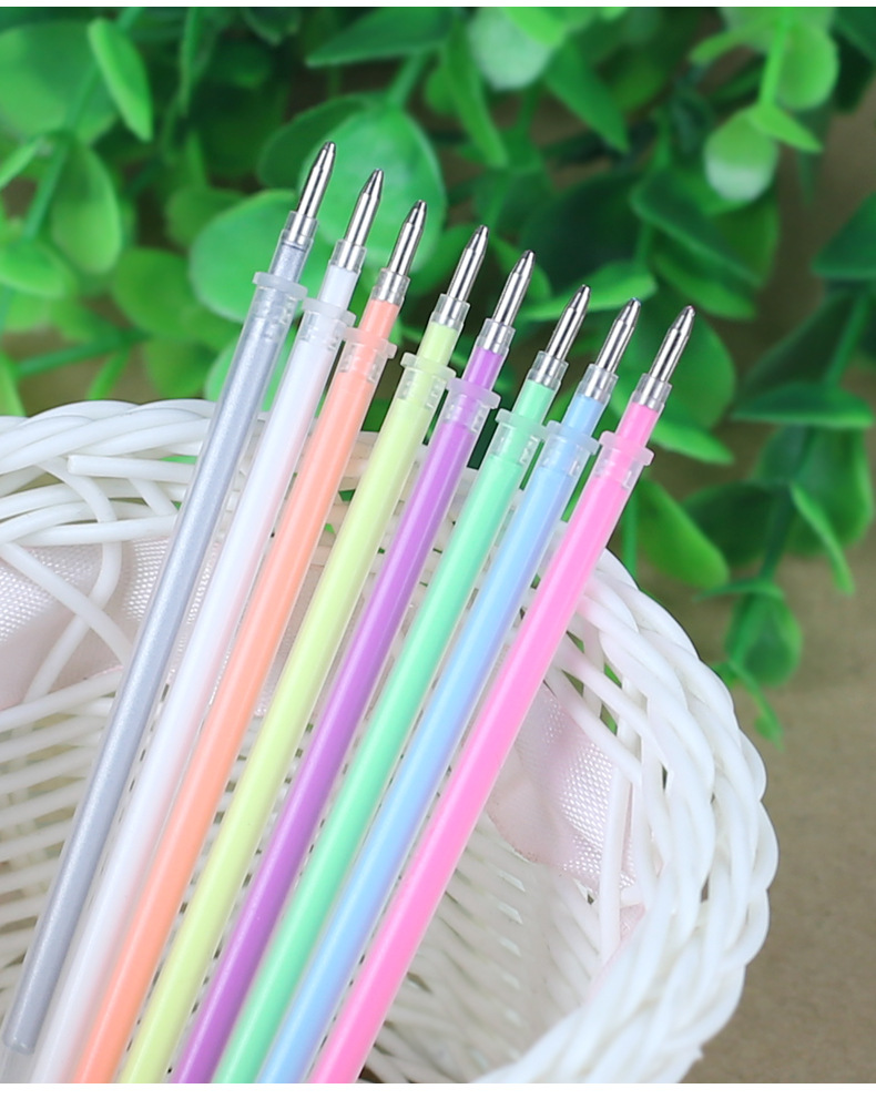 浩才高光笔芯9色 手绘彩色中性笔芯diy彩色相册笔芯黑卡纸专用