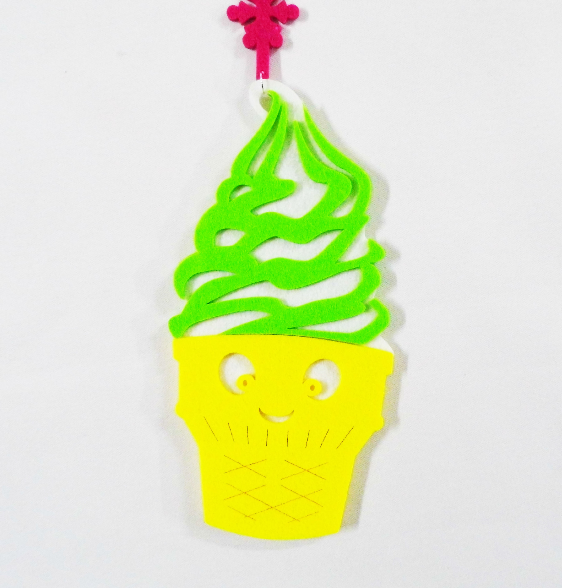 夏季商城幼儿园教室装饰冰淇淋挂饰无纺布双面卡通冰淇淋吊饰雪糕