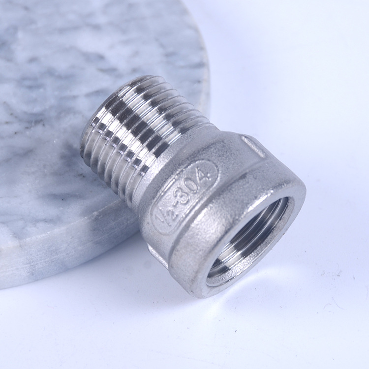 厂家直销304不锈钢内外丝dn15内外接头4分螺纹管接头