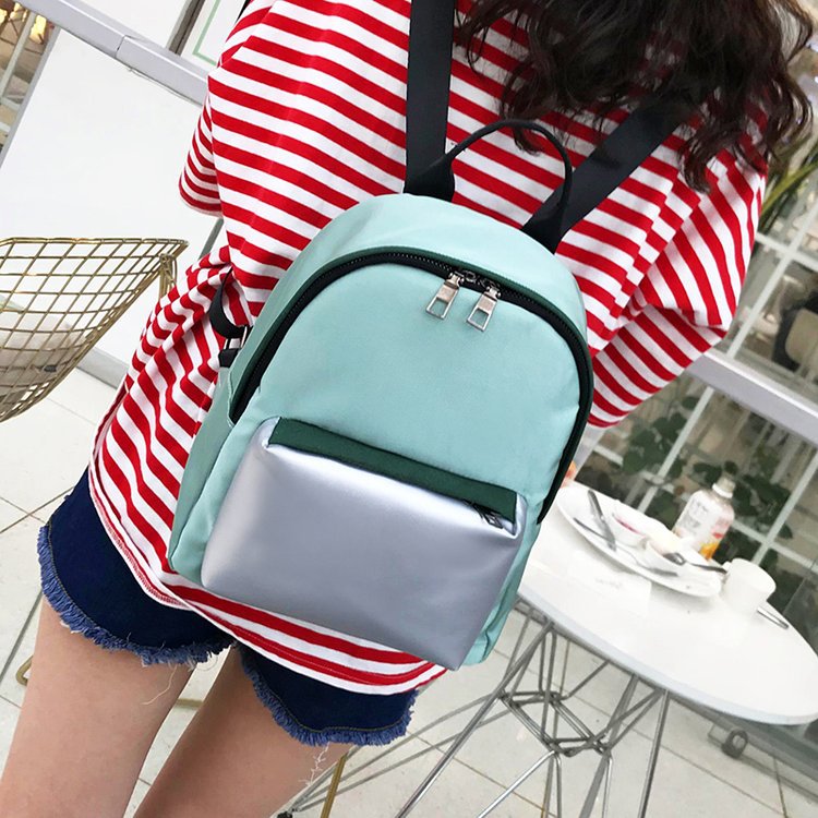 2018 New Korean Style Fashionable Color Matching Women's Bag Harajuku Style Middle School Student Waterproof and Lightweight Breathable Backpack Schoolbag Female