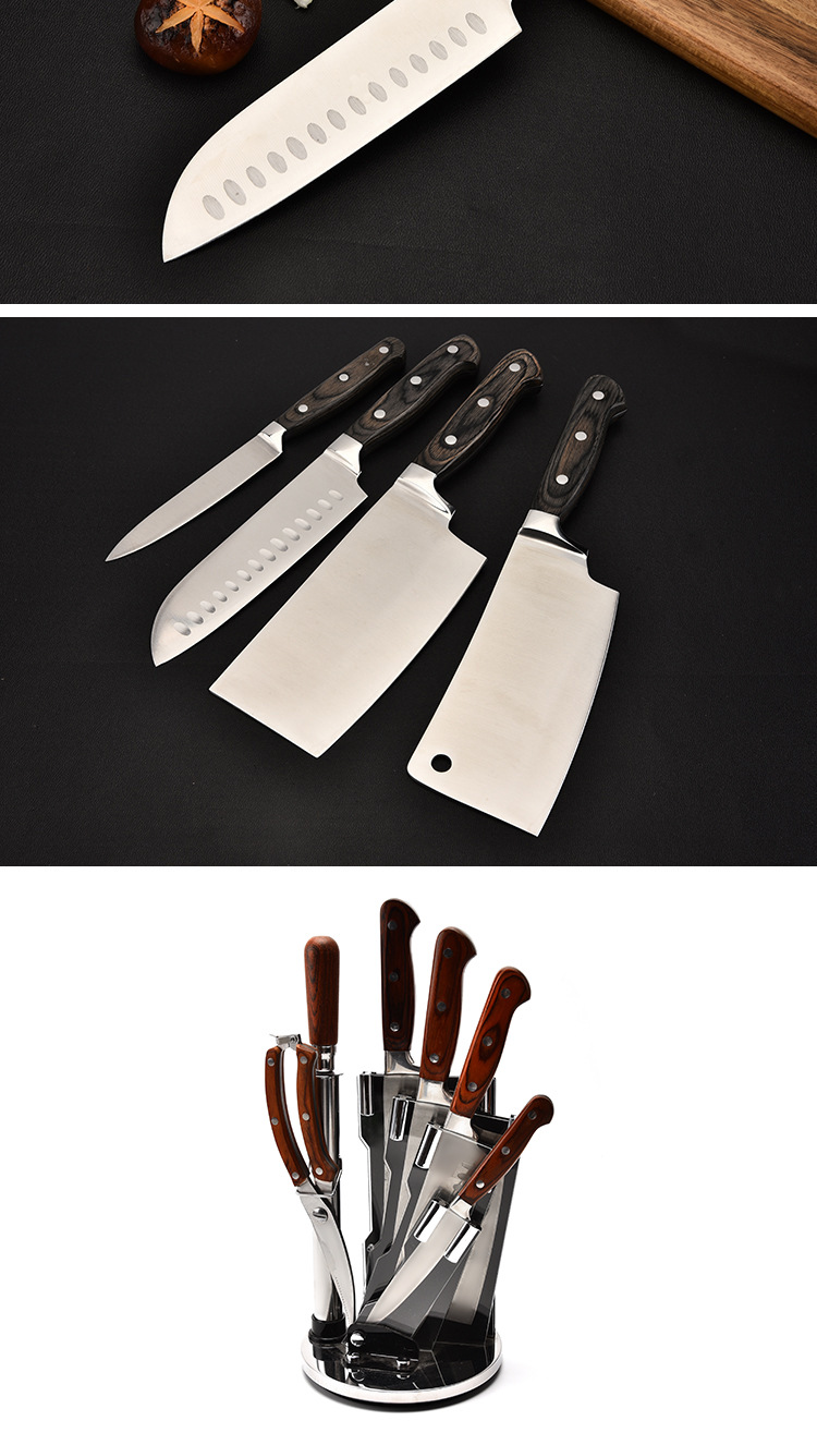 家用不锈钢厨房刀具四件套 礼品厨具套装 切菜砍骨刀具套装 厨房