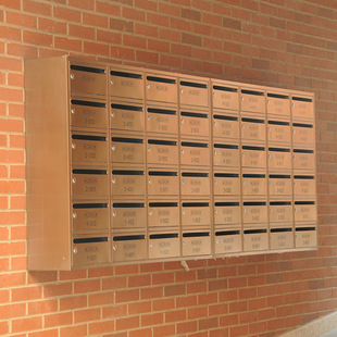 厂家直销挂墙式304玫瑰金不锈钢信报箱台州小区别墅信报箱批发