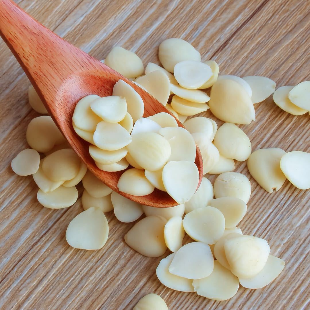 去皮原味杏仁片白光杏仁干果坚果零食烘焙原料月饼馅料打杏仁露露