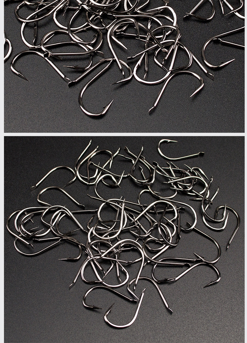 伊豆黑鱼有倒刺歪嘴鱼钩大物钩高碳钢台钓钩日本进口散装鱼钩批发