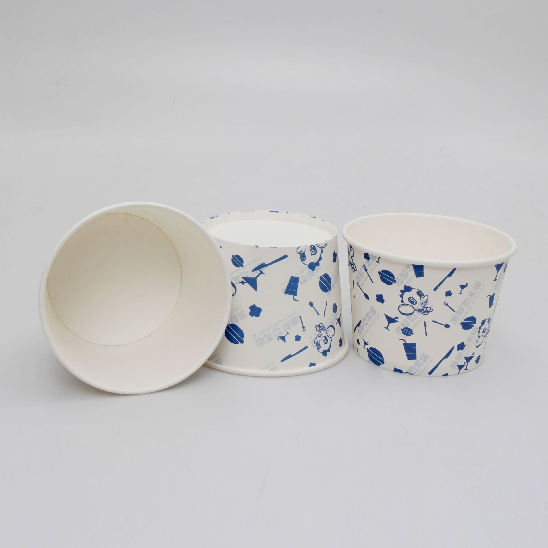 打包纸盒_一次性双层泡面大纸碗960ml冰粥环保纸碗试