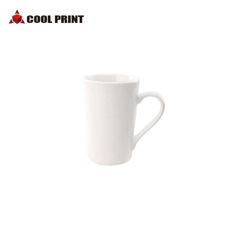Thermal Transfer Conical Mug Ceramic Coffee Cup Blank DIY Creative Advertising Activity Gift White Porcelain Cup Wholesale