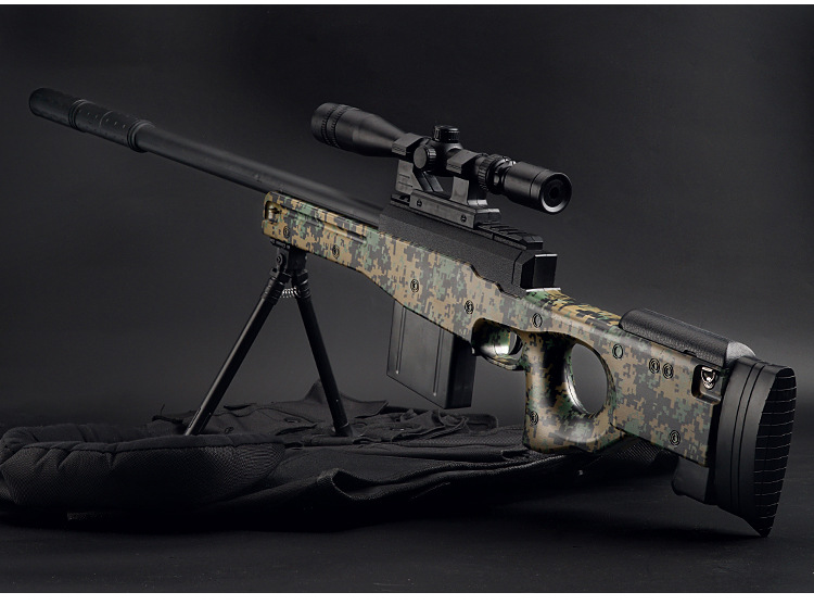 小孩子玩具枪awm狙击枪 吃鸡可发射子弹水晶弹枪模型冲锋枪下供弹