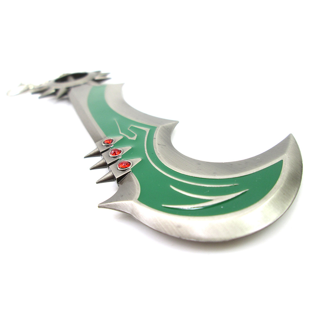 英雄lol 灵魂收割者 生化骑士德莱文 斧头 武器模型 钥匙扣挂件