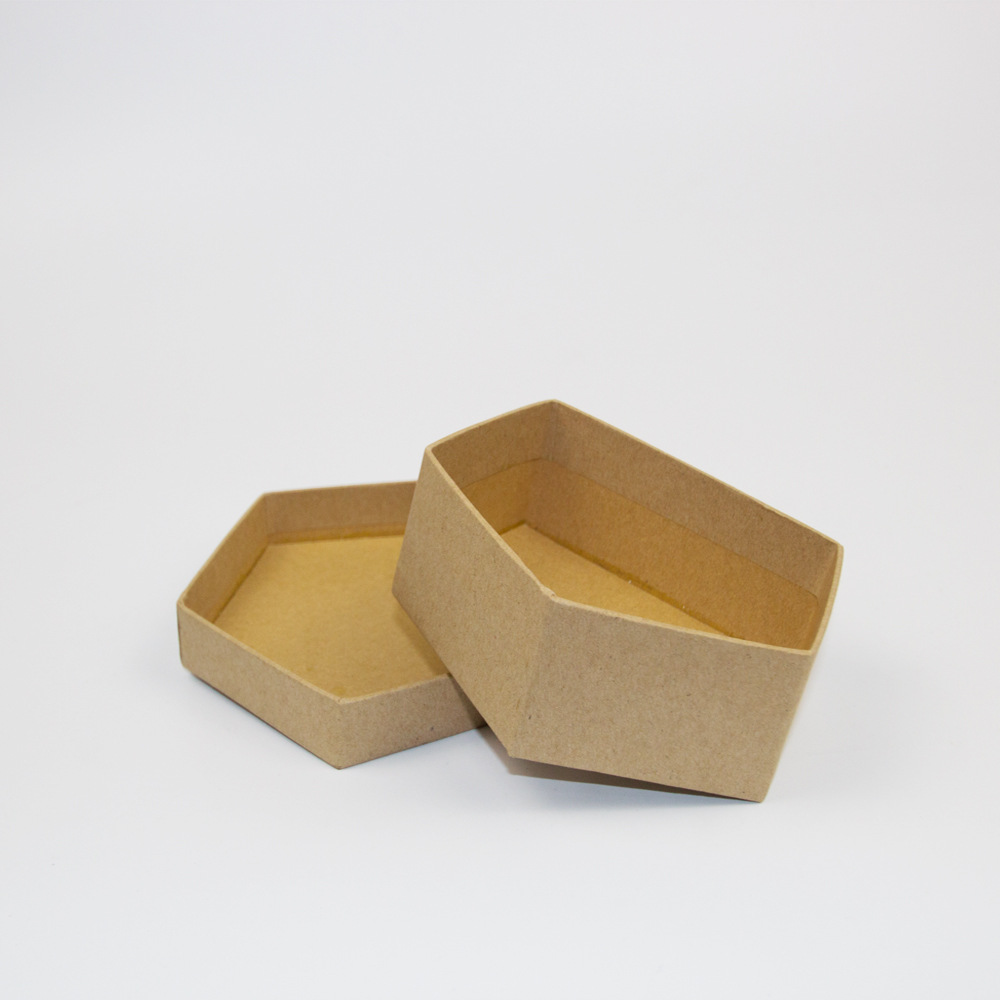 厂家直销 六角形包装盒 牛皮纸化妆品彩盒 可印刷logo上下盖纸盒