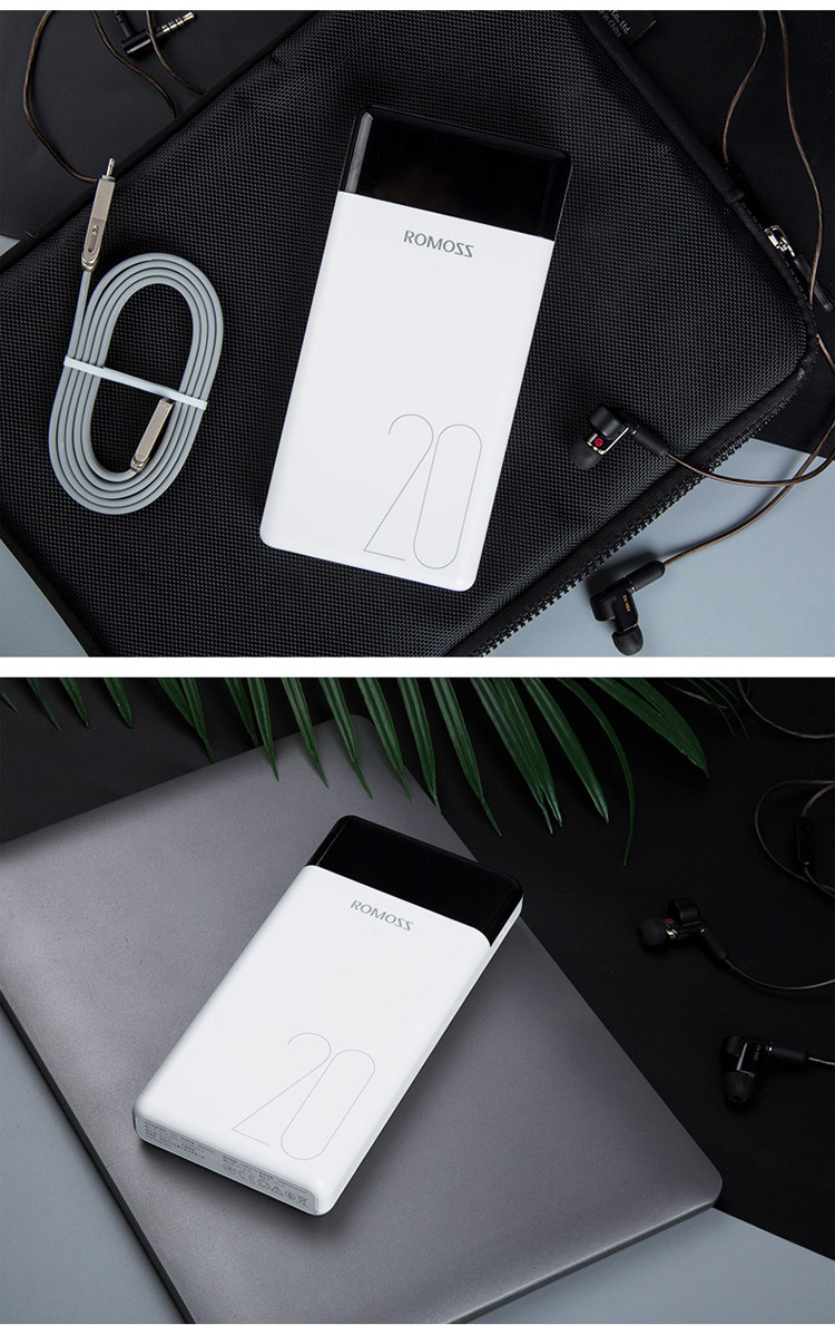 罗马仕充电宝 20000毫安大容量lt20数显便携通用diy移动电源批发