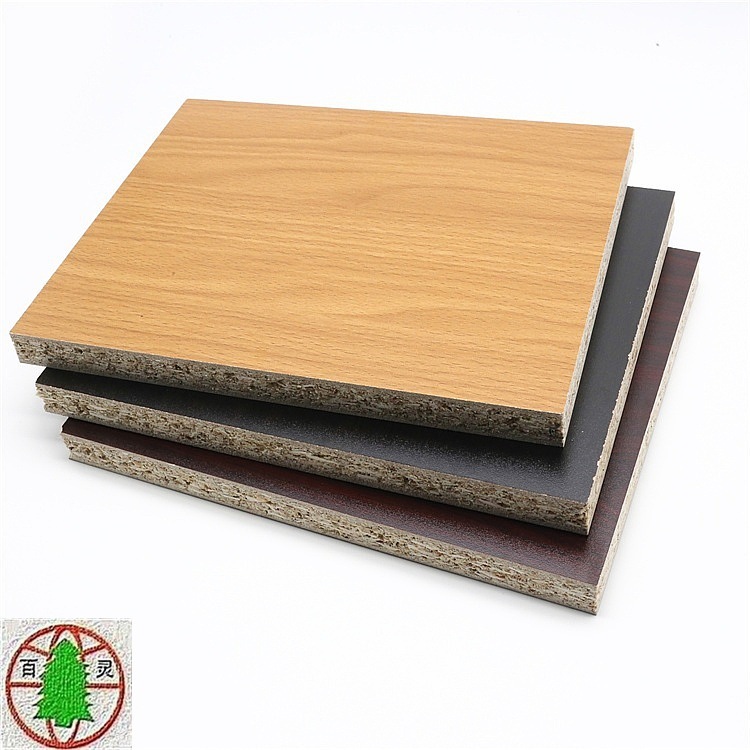 15mm三聚氰胺饰面刨花板e0级免漆颗粒板表面表整耐磨耐划痕耐污染