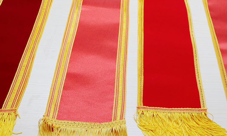 定做定制成人学生儿童迎宾带订做植绒贡缎空白绶带批发绶带礼仪带