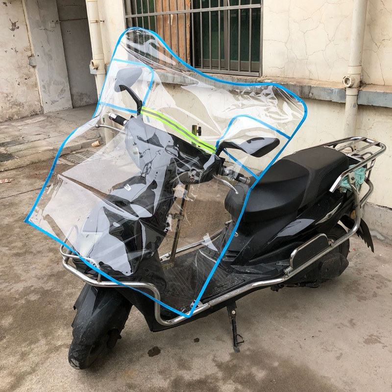 现货热卖电动车pvc挡雨板通用摩托车挡风板电瓶车挡风透明膜