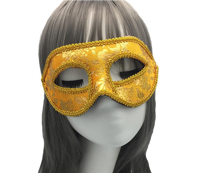 爵士面具 万圣节绒布包布平头男士舞会装扮半脸面具拍照道具用品