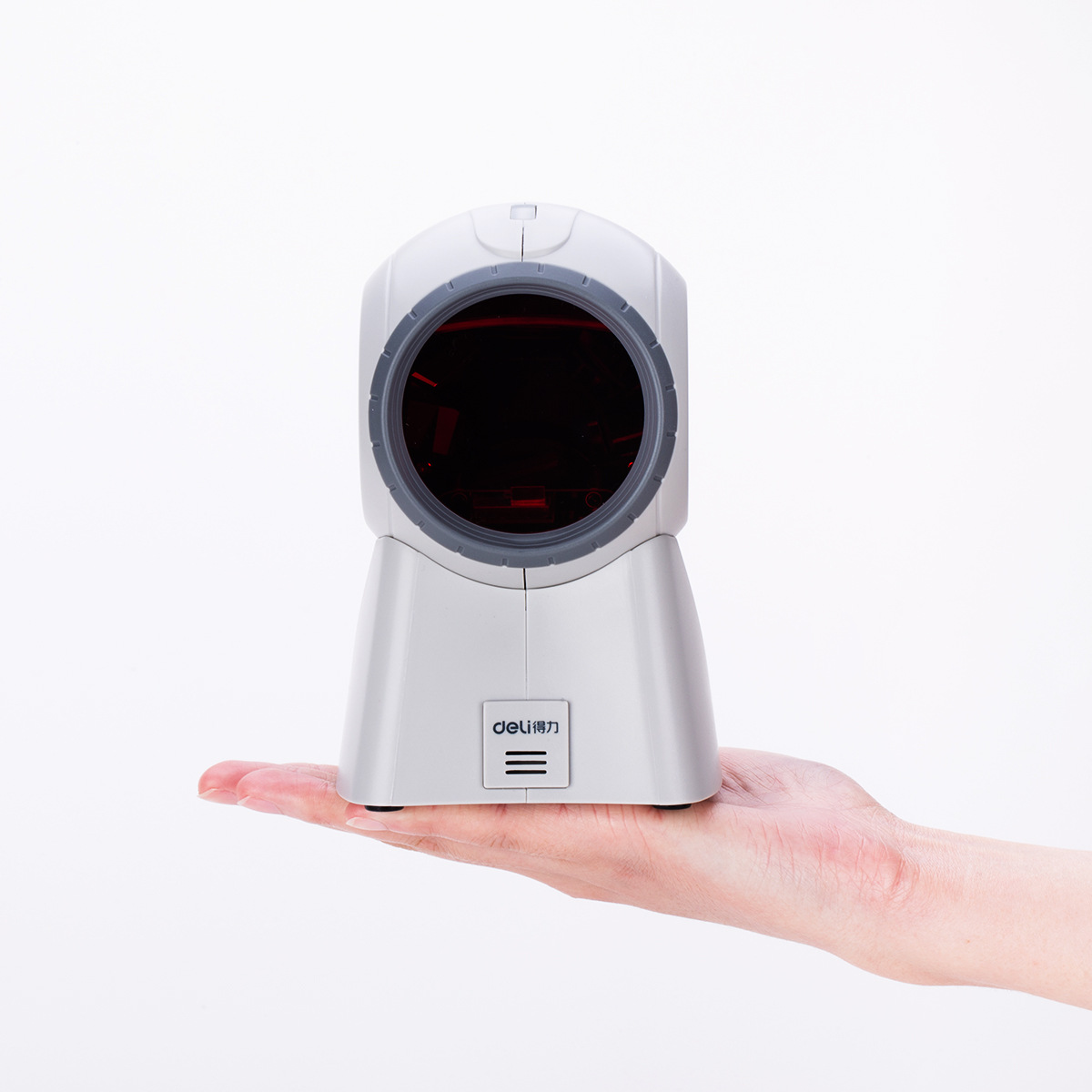 得力14884扫码枪一维码自动感应商超酒店药店物流餐饮激光扫描器