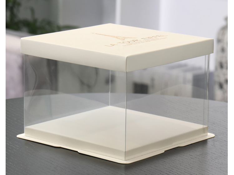 6/8/10/12寸三合一透明蛋糕盒子单层双层三层烘焙包装盒