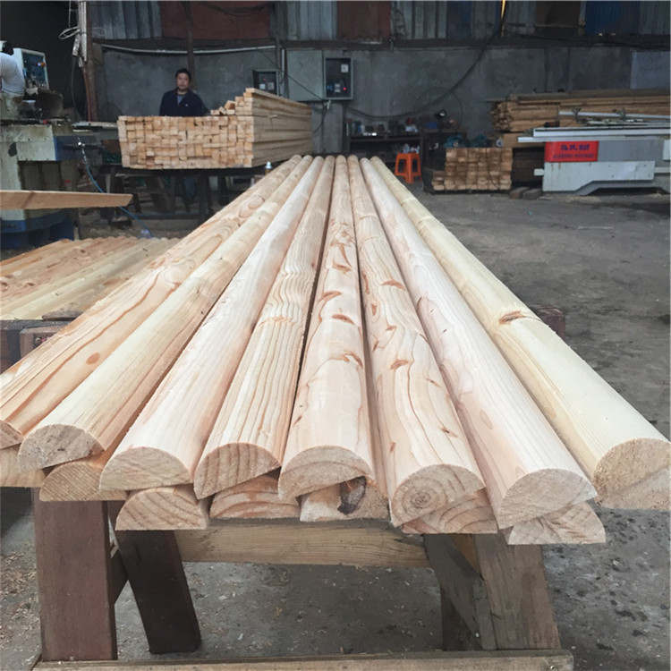 花旗松原木加工凉亭花旗松圆柱 仿古建筑圆柱半圆柱