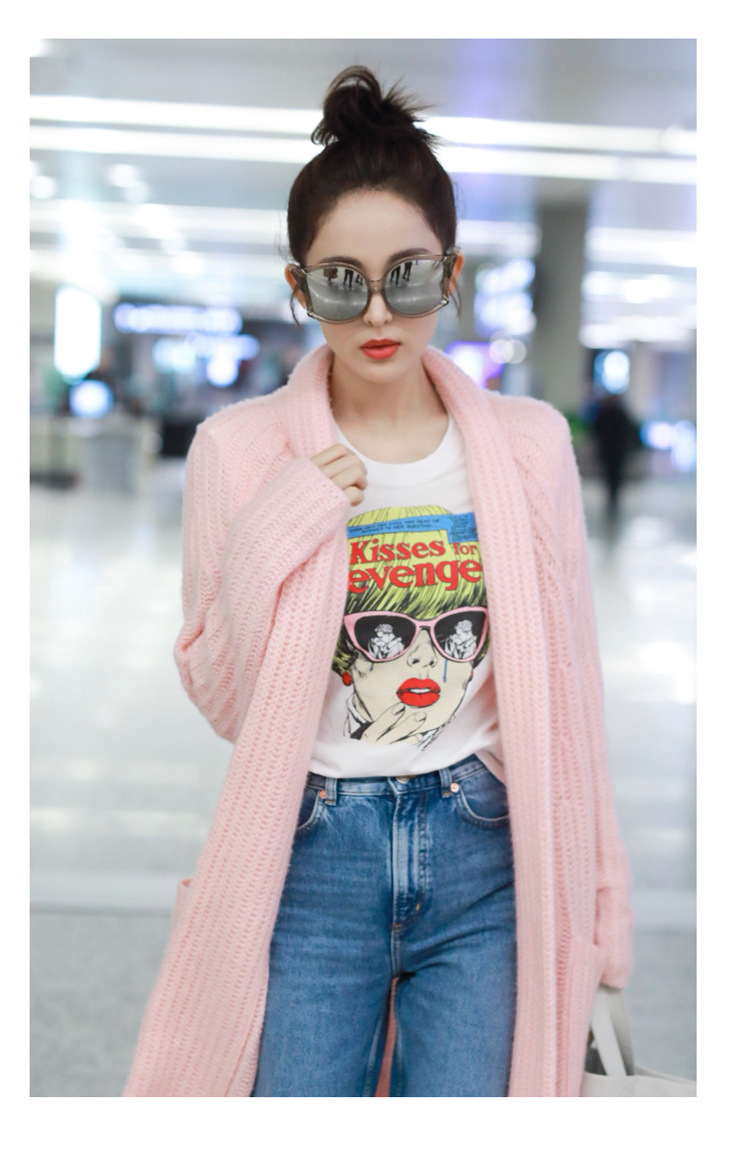 2019夏季 古力娜扎明星同款ins复仇者之吻漫画印花圆领短袖t恤女