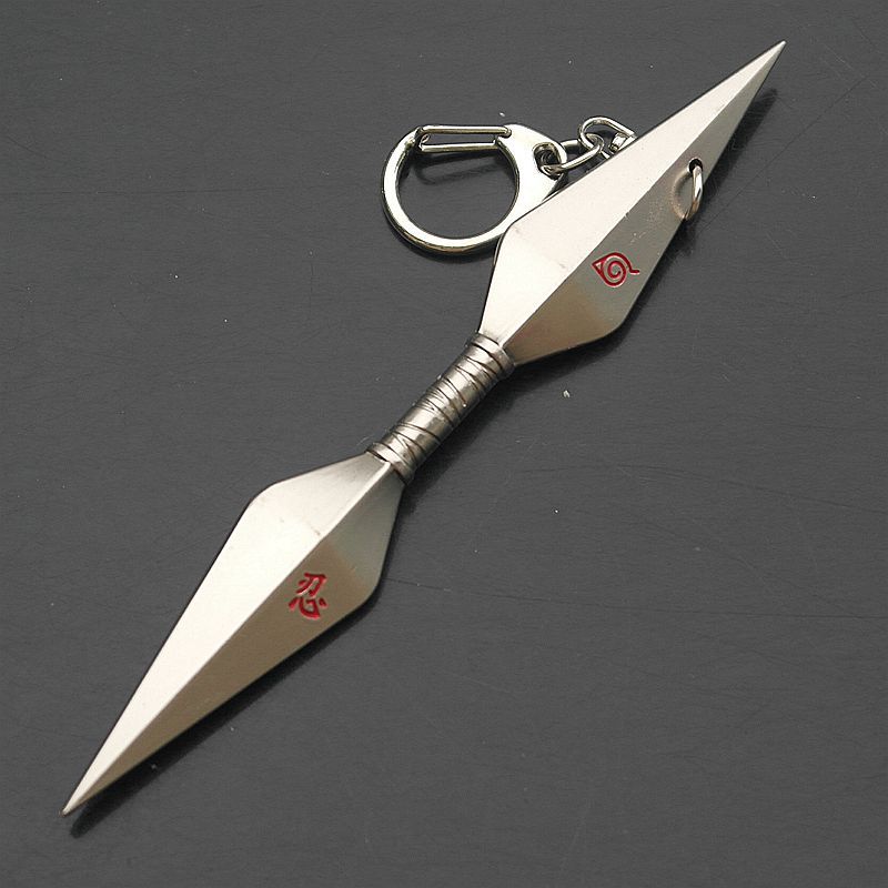 火影忍者武器再不斩四代目龙刃双头苦无草雉剑飞段合金兵器钥匙扣