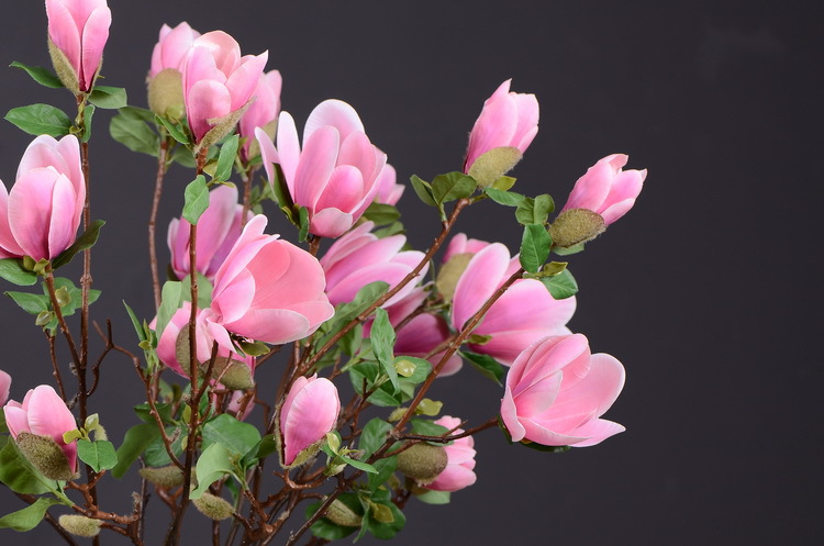 仿真花厂家批发客厅家居落地装饰花艺白色仿真玉兰花仿真木棉花