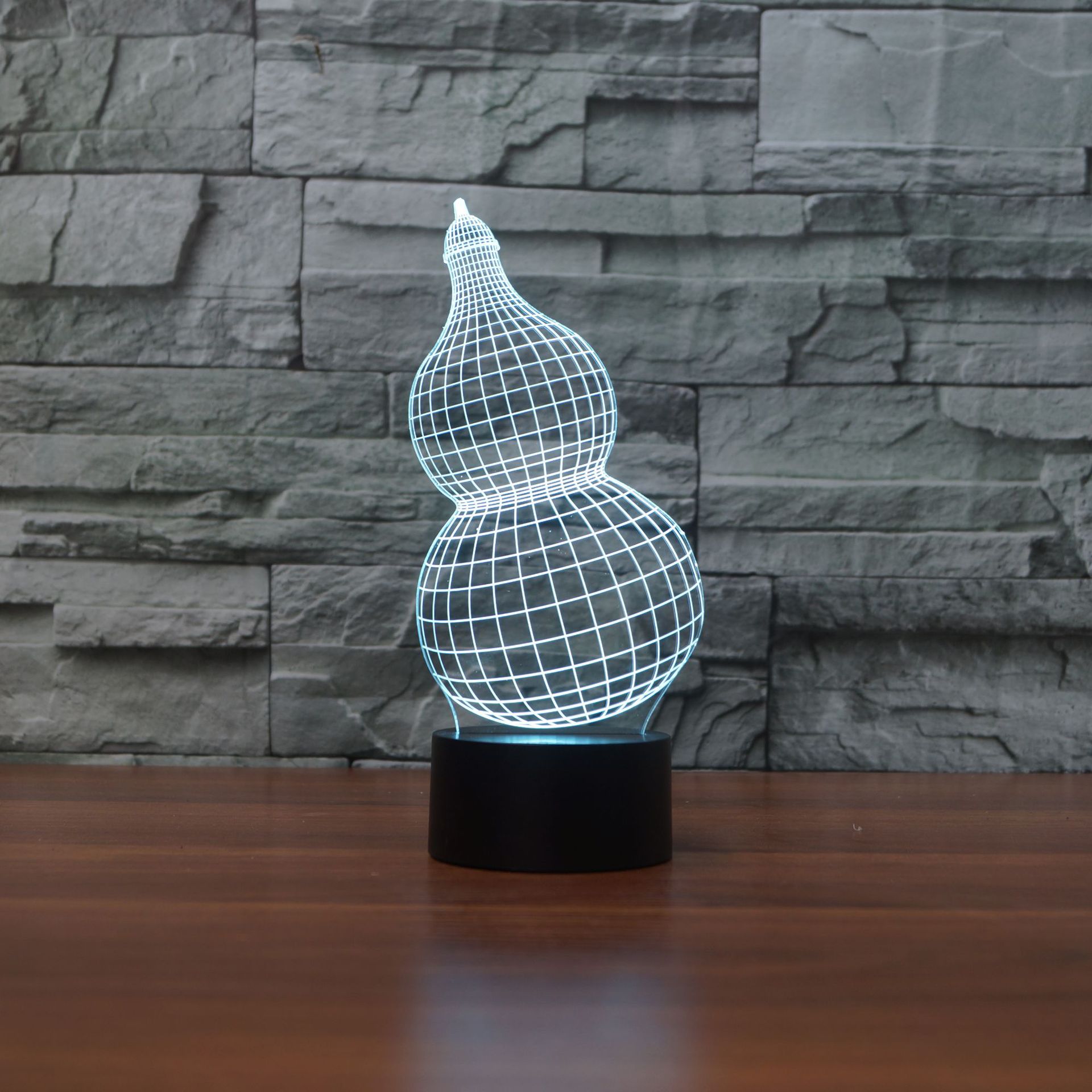 抽象葫芦led灯 3d小夜灯 亚克力七彩节能床头灯fs-3644