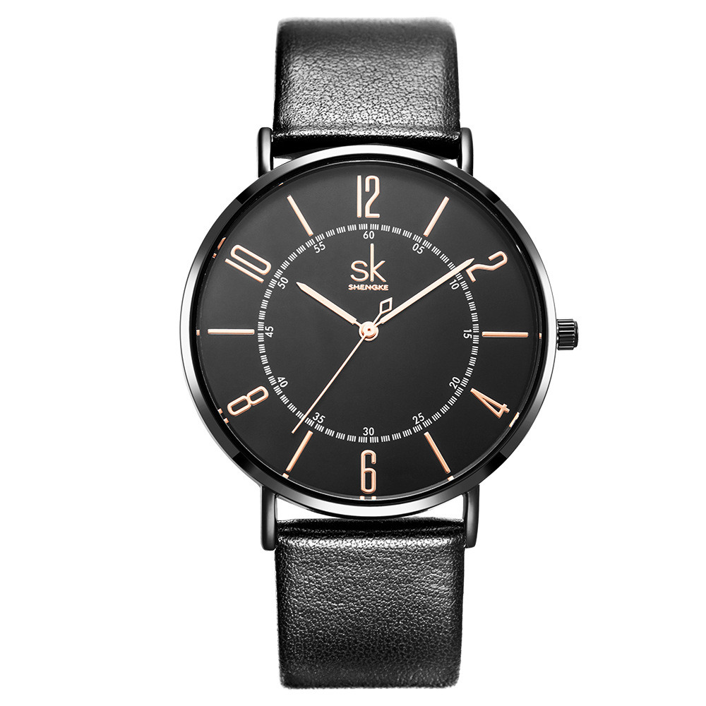 shengke 胜刻k8056简约复古双刻度表盘生活水石英机芯腕表