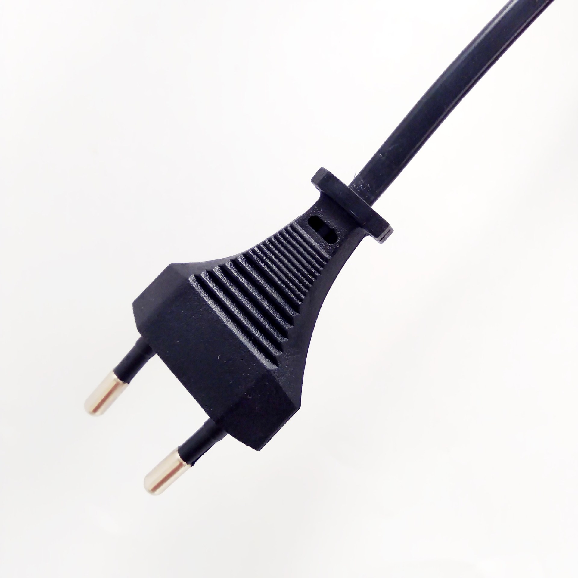 可定制 欧规电源线插头二芯欧洲vde认证插头电源线带线卡