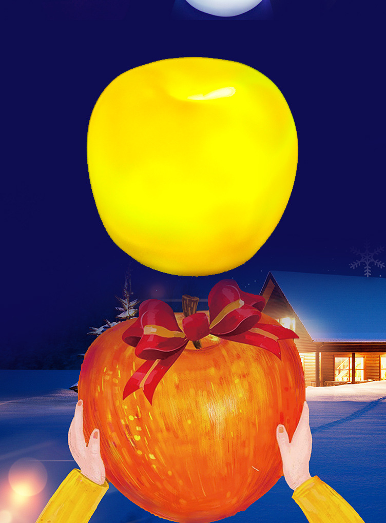 七彩苹果小夜灯 七彩led灯 led小夜灯圣诞舞会小夜灯婚庆酒吧批发